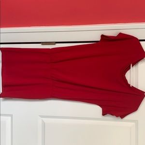Red cotton T-shirt dress